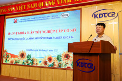 Công ty CP Kinh doanh than Cẩm Phả tổ chức lễ bảo vệ khóa luận  cấp cơ sở lớp đào tạo chức danh Giam đốc doanh nghiệp khóa 14